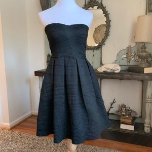 Black Strapless Cocktail Dress